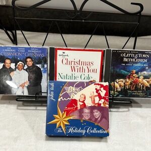 Mixed Christmas Holiday CD Lot 6 Discs Natalie Cole John Tesh Excellent Cond VTG